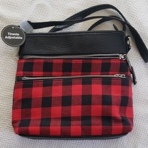 Crossbody plaid purse